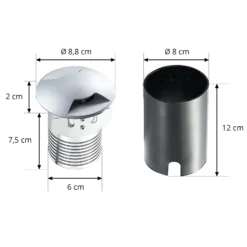 Lucande Bodeneinbauleuchte Milara, 2 Lichtaustritte, GU10