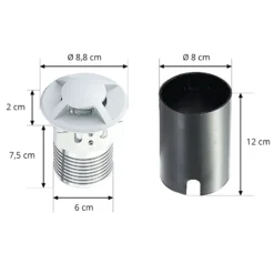Lucande Bodeneinbauleuchte Milara, 4 Lichtaustritte, GU10