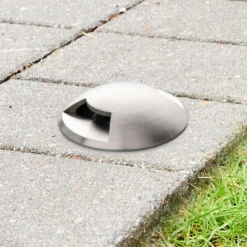 Lucande Bodeneinbaustrahler Helene, Ø 9 cm, Aluminium, IP67