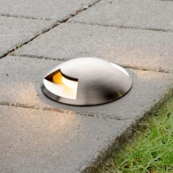 Lucande Bodeneinbaustrahler Helene, Ø 9 cm, Aluminium, IP67