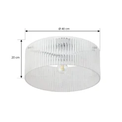 Lucande Deckenleuchte Meritt, chrom/klar, Ø 40 cm, Glas