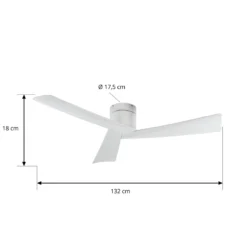 Lucande Deckenventilator Ventoro, Ø 132 cm, silber, Metall