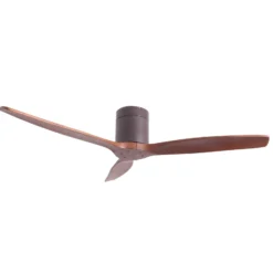Lucande Deckenventilator Vindur, schwarz, Holz, DC, leise