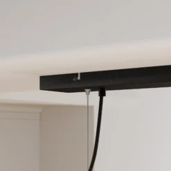 Lucande Hängelampe Kalinda, grau, Beton, 110,5 cm lang, E14