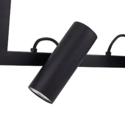 Lucande Hängeleuchte Lysias, schwarz, Metall, Länge 120cm