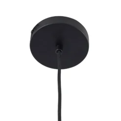 Lucande Hängeleuchte Lysias, schwarz, Metall, Länge 120cm
