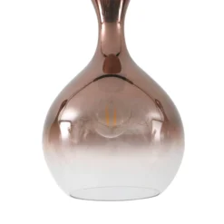 Lucande Hängleuchte Lyrisa, 3-flg., kupferfarben, Glas, 22cm