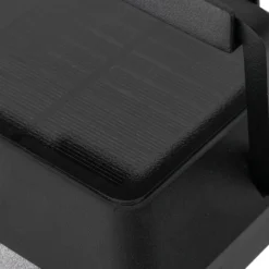 Lucande 2-in-1 LED-Solarleuchte Tilena, schwarz, eckig, Alu