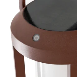 Lucande 2-in-1 LED-Solar-Wandleuchte Tilena, rost, rund, Alu