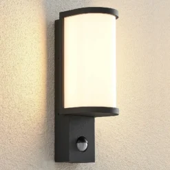 Lucande Jokum LED-Außenwandlampe, IP54, Sensor