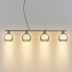 Lucande Kaiya Hängeleuchte, Glas, vierflammig
