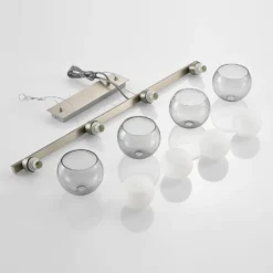 Lucande Kaiya Hängeleuchte, Glas, vierflammig