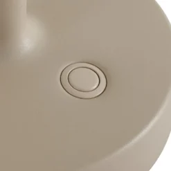 Lucande LED-Akku-Kerzenständer Lea, Vase, beige, 28 cm