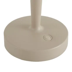 Lucande LED-Akku-Kerzenständer Lea, Vase, beige, 28 cm