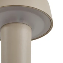 Lucande LED-Akku-Kerzenständer Lea, Vase, beige, 28 cm