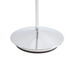 Lucande LED-Akkutischlampe Anoria, chrom/weiß, Glas IP44 USB