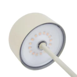 Lucande LED-Akku-Tischleuchte Quill, beige, CCT, dimmbar