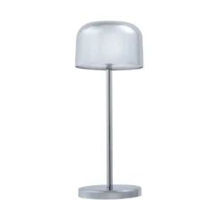 Lucande LED-Akku-Tischleuchte Quill, chrom, CCT, dimmbar
