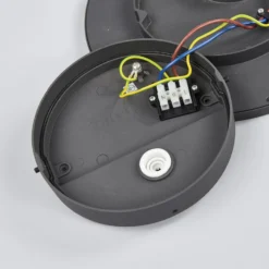 Lucande LED-Außendeckenleuchte Malena, Bewegungsmelder, IP65