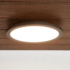 Lucande LED-Außendeckenleuchte Malena, Bewegungsmelder, IP65