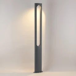 Lucande LED-Außenleuchte Dovino, 150 cm, dunkelgrau, IP65