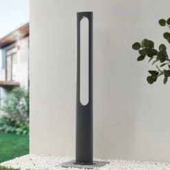Lucande LED-Außenleuchte Dovino, 150 cm, dunkelgrau, IP65