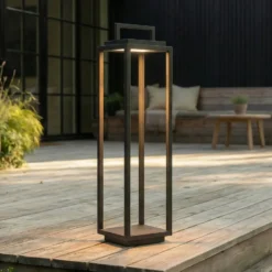 Lucande LED-Außenleuchte Elaja, schwarz, Akku, USB, dimmbar