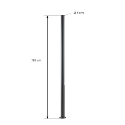 Lucande LED-Außenleuchte Lynel, anthrazit, Höhe 200 cm, IP54