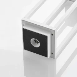 Lucande LED-Außenleuchte Mirina, weiß, Akku, Touchdimmer