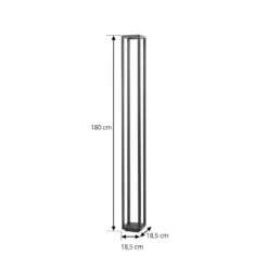 Lucande LED-Außenleuchte Thorvid, Höhe 180 cm, schwarz