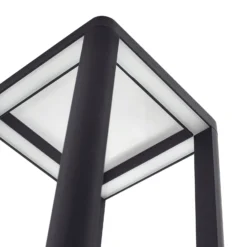 Lucande LED-Außenleuchte Thorvid, Höhe 180 cm, schwarz