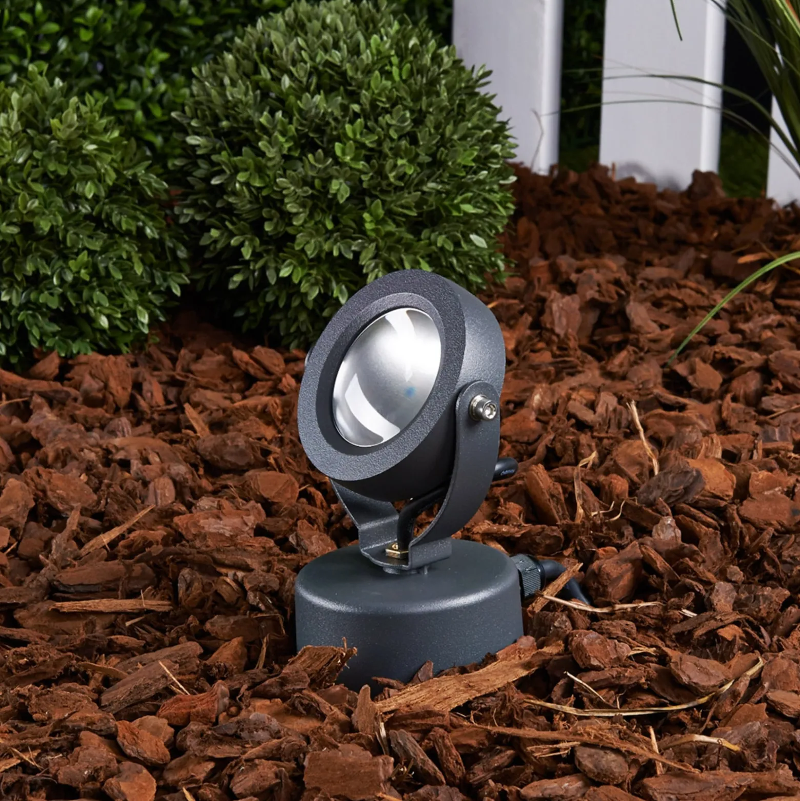 Lucande LED-Außenstrahler Gavin, 33 cm, anthrazit, Aluminium