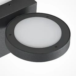 Lucande LED-Außenwandlampe Belna, Metall, Sensor, IP54