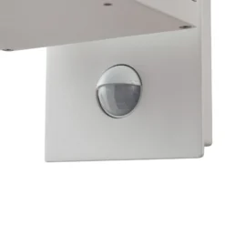 Lucande LED-Außenwandlampe Ferdinand, weiß, Sensor, 38 cm