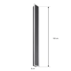 Lucande LED-Außenwandlampe Ilora, schwarz, 100 cm, CCT, IP65