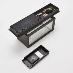 Lucande LED-Außenwandleuchte Ferdinand, Sensor, dunkelgrau