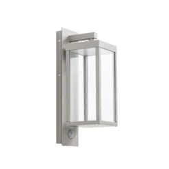 Lucande LED-Außenwandleuchte Ferdinand, steingrau, Sensor