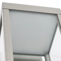 Lucande LED-Außenwandleuchte Ferdinand, steingrau, Sensor