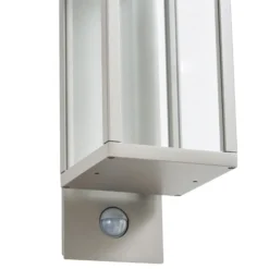 Lucande LED-Außenwandleuchte Ferdinand, steingrau, Sensor