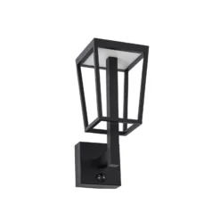 Lucande LED-Außenwandleuchte Lynx, 35,5 cm, schwarz, Sensor