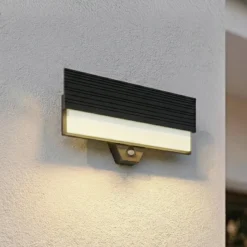 Lucande LED-Außenwandleuchte Melira, Sensor, anthrazit, IP65