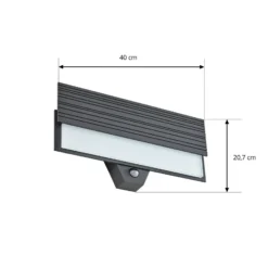 Lucande LED-Außenwandleuchte Melira, Sensor, anthrazit, IP65