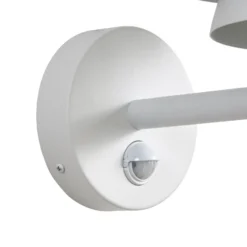 Lucande LED-Außenwandleuchte Montaro, weiß, IP54, Sensor