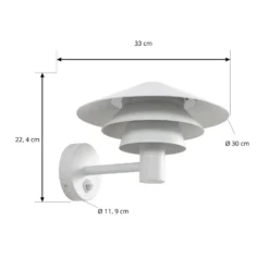 Lucande LED-Außenwandleuchte Montaro, weiß, IP54, Sensor