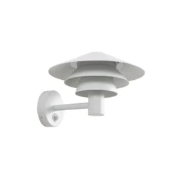 Lucande LED-Außenwandleuchte Montaro, weiß, IP54, Sensor