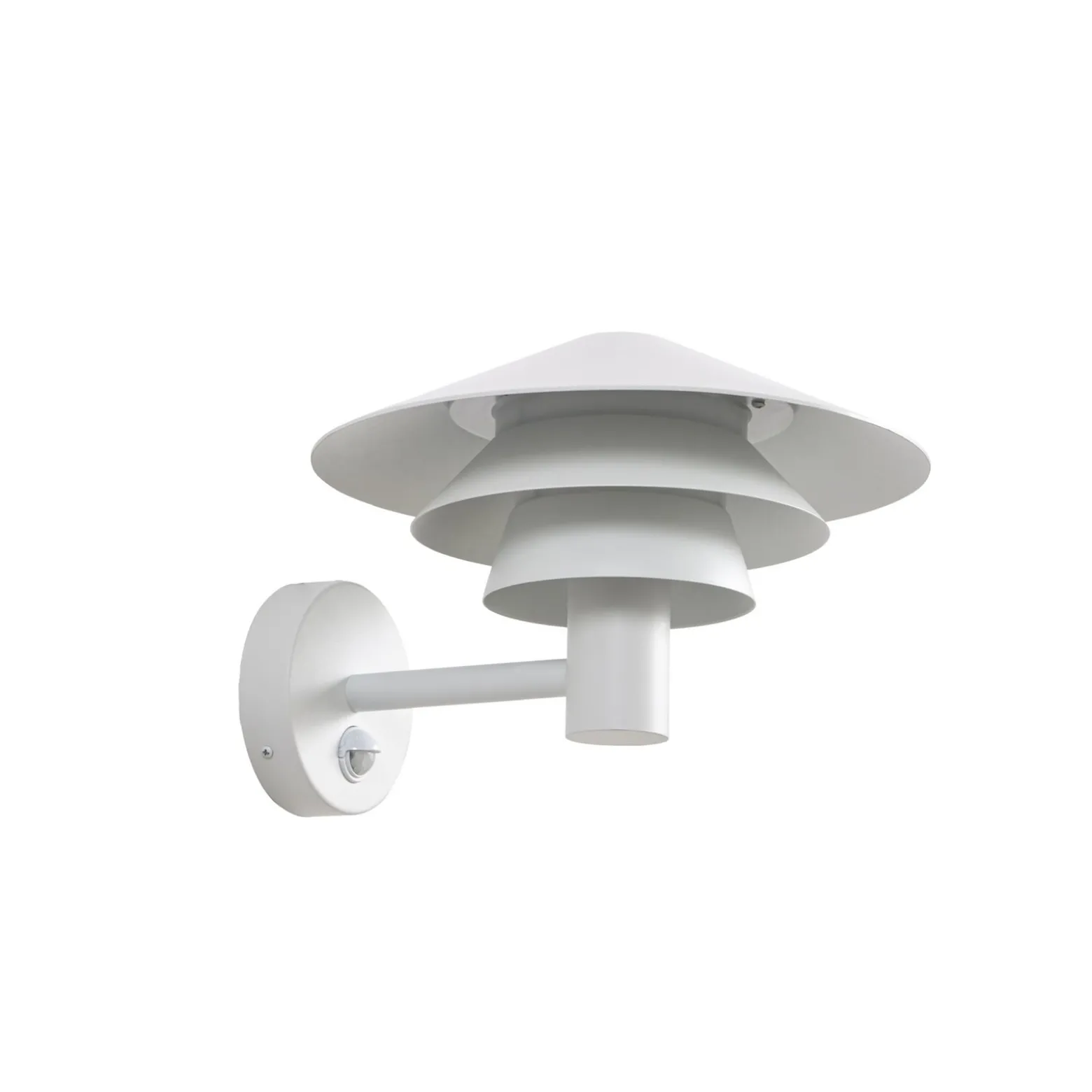 Lucande LED-Außenwandleuchte Montaro, weiß, IP54, Sensor