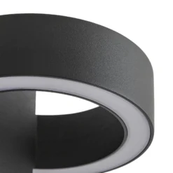 Lucande LED-Außenwandleuchte Nirella, schwarz, CCT, Sensor