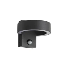 Lucande LED-Außenwandleuchte Nirella, schwarz, CCT, Sensor