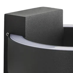 Lucande LED-Außenwandleuchte Nirella, schwarz, CCT, Sensor