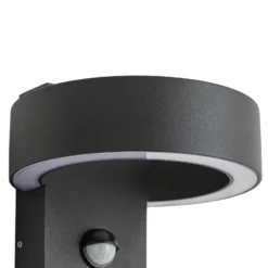Lucande LED-Außenwandleuchte Nirella, schwarz, CCT, Sensor